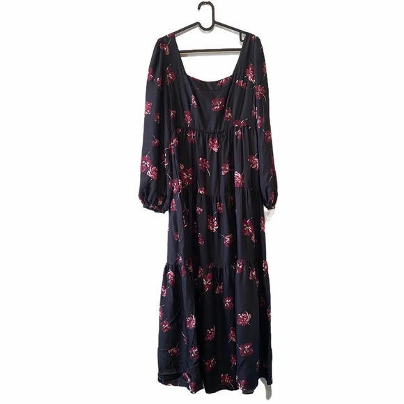 NICHOLAS Silk Square Neck Floral Tiered Maxi Dress - Picture 4 of 8